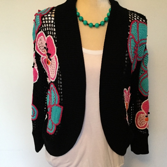 Christina Rotelli Sweaters - 🌺 Sweet BOHO Vintage - Look Crochet Sweater